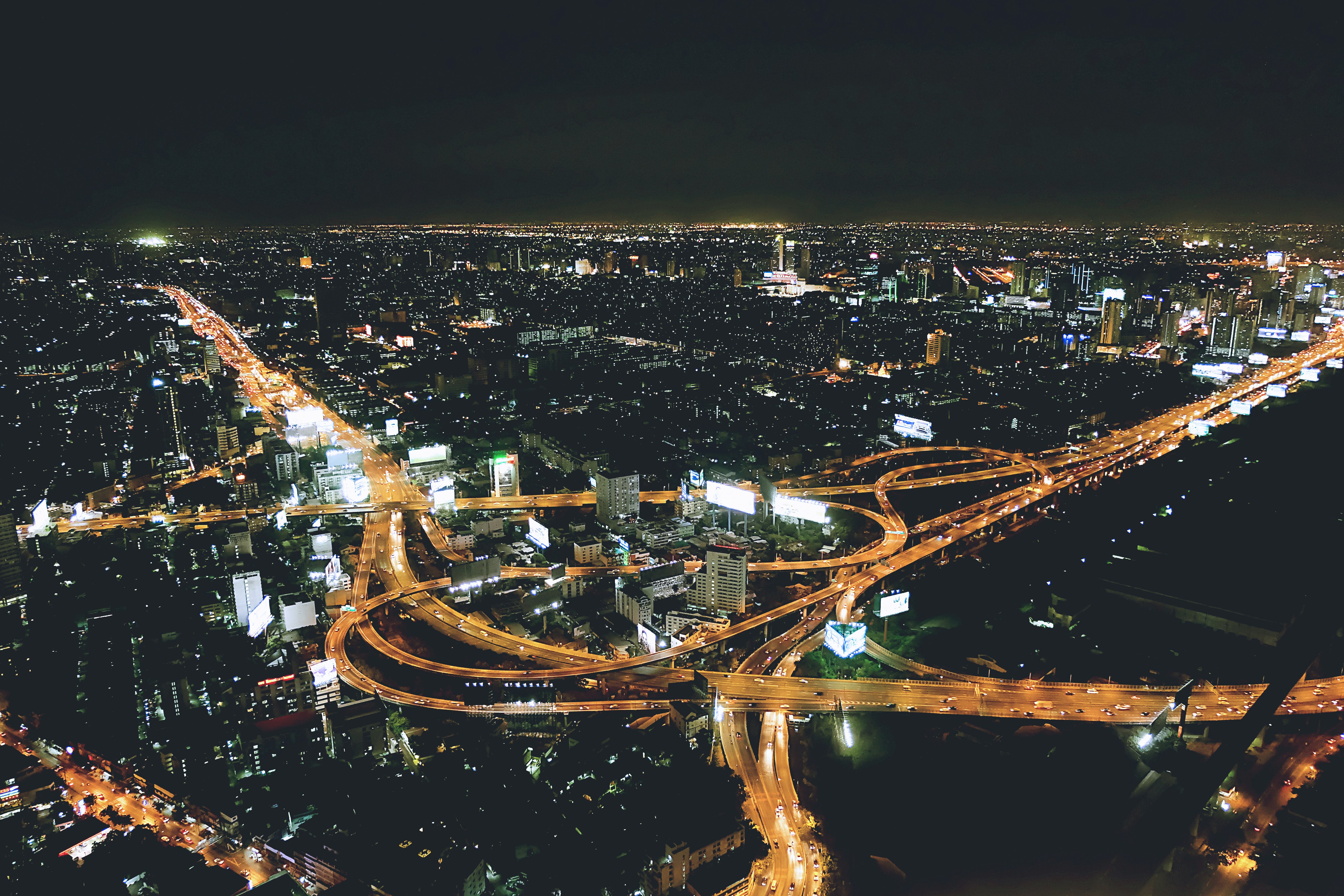 bird's-eye view photography of city buildings